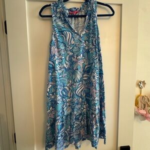 Lilly Pulitzer Blue and White Printed Sundress